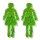 Moosbild - Piktogram - WC-Set - PLA-Rahmen - Islandmoos
