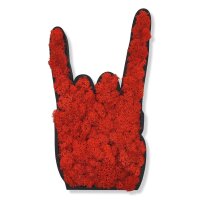 Moosbild - Piktogram - Metal Hand - PLA-Rahmen - Islandmoos