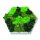 Moosbild - Hexagon 30 cm - Islandmoos - Spots Dunkelgrün - PLA-Rahmen